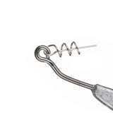 Weedless Jighead Hook Swimbait Worm Fishing Lure Wide Gap Single Barbed Spinner - 2/0# - Top-Down View