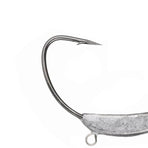 Weedless Jighead Hook Swimbait Worm Fishing Lure Wide Gap Single Barbed Spinner - 2/0#