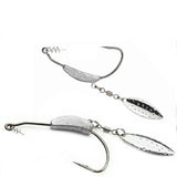 Weedless Jighead Hook Swimbait Worm Fishing Lure Wide Gap Single Barbed Spinner - 2/0# - Extra Image