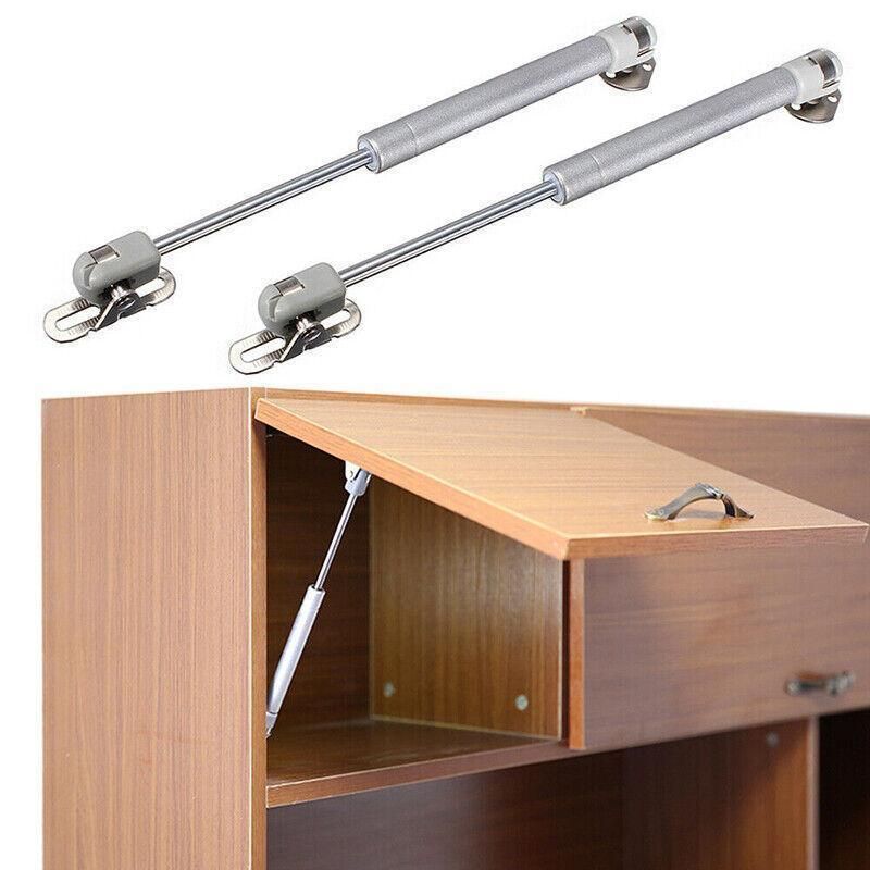 4PCS 80N Gas Strut Kitchen Cabinet Cupboard Door Hinges Stays - Black