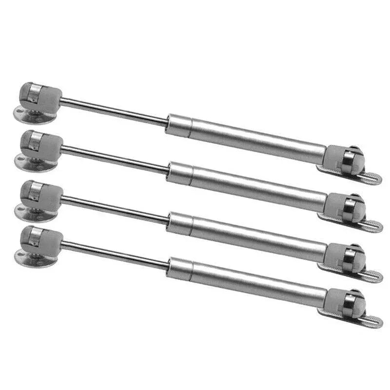4Pcs 100N Gas Strut Kitchen Cabinet Cupboard Door Hinges Stays - Silver