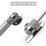 4Pcs 100N Gas Strut Kitchen Cabinet Cupboard Door Hinges Stays - Silver