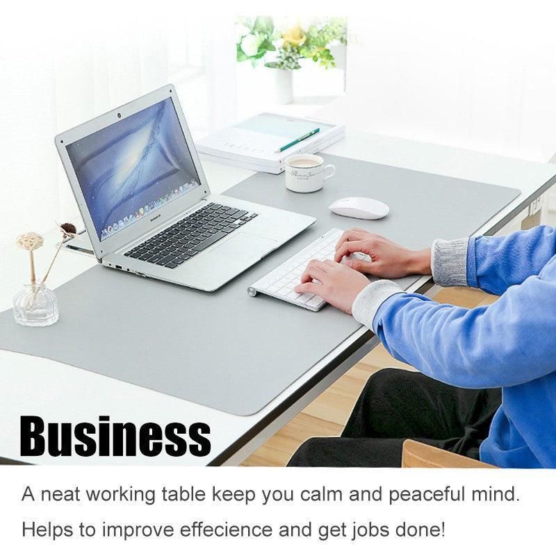 60*30Cm Leather Mouse Pad Gaming Waterproof Mousepad Desk Mat Anti-Slip Rubber - Black