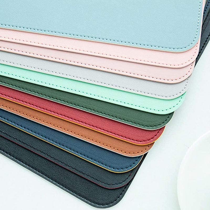 Large Leather Mouse Pad 80x40cm Desk Mat Gaming Extended Waterproof Anti Slip - Light Blue