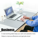 Large Leather Mouse Pad 80x40cm Desk Mat Gaming Extended Waterproof Anti Slip - Light Blue