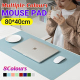 Large Leather Mouse Pad 80x40cm Desk Mat Gaming Extended Waterproof Anti Slip - Light Green - Front View