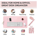 Large Leather Gaming Mouse Pad Waterproof Desk Keyboard Mat 120 x 60cm - Light Green