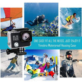 Waterproof Housing Case for GoPro Hero 3 Plus 4 Clear Protective Diving Shell - For GoPro Hero 3+ - 45-Degree Angle