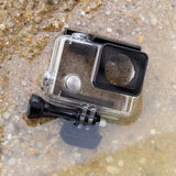 Waterproof Housing Case for GoPro Hero 3 Plus 4 Clear Protective Diving Shell - For GoPro Hero 3+ - Rear View