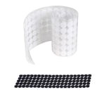 Hook and Loop Sticky Self Adhesive Dots Coins Circles Tape Black White 15mm - Black