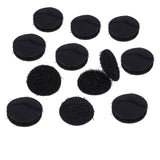 Hook and Loop Sticky Self Adhesive Dots Coins Circles Tape Black White 15mm - Black - Close-Up Angle