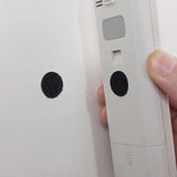 Hook and Loop Sticky Self Adhesive Dots Coins Circles Tape Black White 15mm - White - 45-Degree Angle