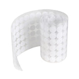 Hook and Loop Sticky Self Adhesive Dots Coins Circles Tape Black White 15mm - White - Extra Image