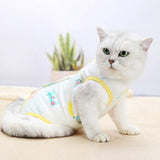 Pet Cat Postoperative Recovery Suit Pet Surgery Clothing Sterilization Weaning Pink - L(Bust: 44cm Length: 34cm) - Close-Up Angle