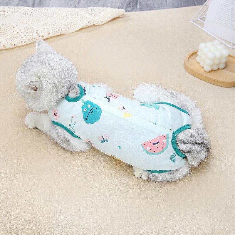 Pet Cat Postoperative Recovery Suit Pet Surgery Clothing Sterilization Weaning Pink - L(Bust: 44cm Length: 34cm)