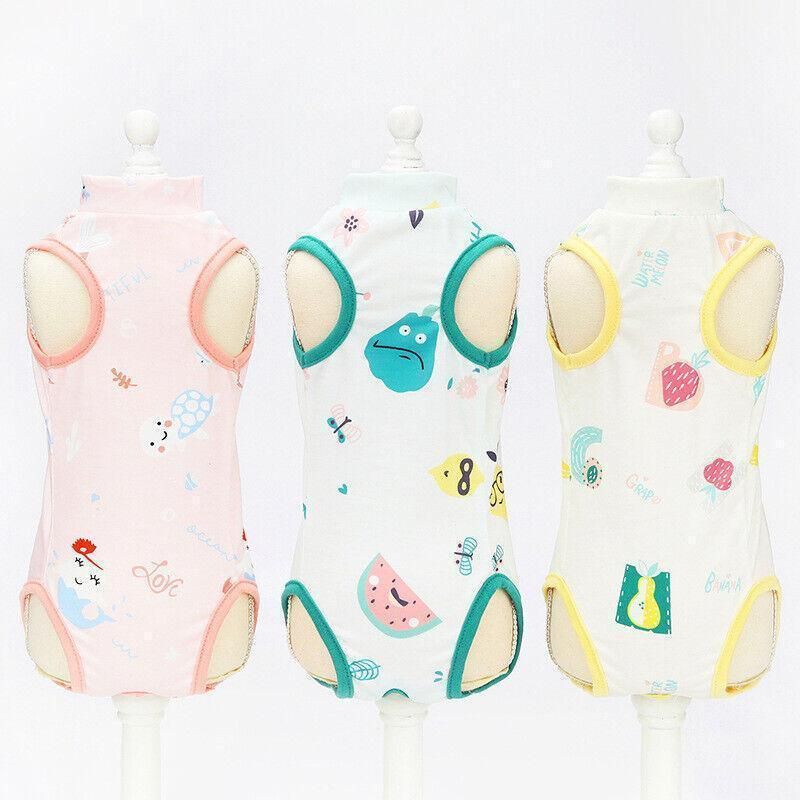 Pet Cat Postoperative Recovery Suit Pet Surgery Clothing Sterilization Weaning Pink - L(Bust: 44cm Length: 34cm)