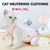 Pet Cat Postoperative Recovery Suit Pet Surgery Clothing Sterilization Weaning Pink - M(Bust: 38cm Length:27cm)