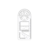 Multifunctional Geometric Ruler Student Mathematics Drawing Tools School Office - Clear-Primary School