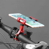Aluminum Phone Holder Mount for Bicycle Handlebar 360 Degree Rotation Universal Fit - Black - 45-Degree Angle