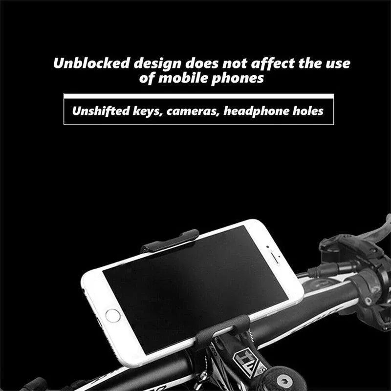 Aluminum Phone Holder Mount for Bicycle Handlebar 360 Degree Rotation Universal Fit - Black