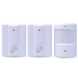 Restaurant Shop Door Entry Wireless Pir Motion Sensor Door Chime Door Bell Alarm - 2 Receivers+1 Sensor