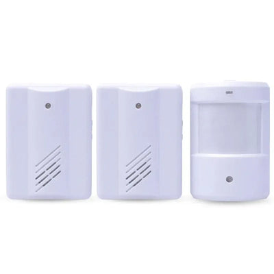 Restaurant Shop Door Entry Wireless Pir Motion Sensor Door Chime Door Bell Alarm - 2 Receivers+1 Sensor