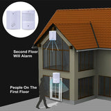 Restaurant Shop Door Entry Wireless Pir Motion Sensor Door Chime Door Bell Alarm - 2 Receivers+1 Sensor