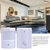 Restaurant Shop Door Entry Wireless Pir Motion Sensor Door Chime Door Bell Alarm - 2 Receivers+1 Sensor