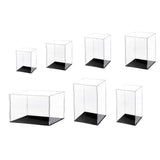 Acrylic Display Case Clear Box Dustproof Large Self-Install Cars Trucks - 18.3x14.4x37.2CM - Front View