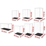 Acrylic Display Case Clear Box Dustproof Large Self-Install Cars Trucks - 18.3x14.4x37.2CM - Side View