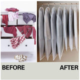 New Dustproof Storage Bag Garment Dress Cover Suit Clothes Coat Jacket Protector - XXL (60*140cm) x 5 Units - Side View