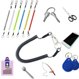 6X Fishing Lanyards Boating Ropes Kayak Secure Pliers Lip Grips Tackle Fish Tool - Black - Side View