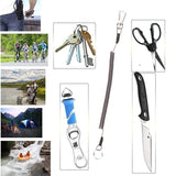 6X Fishing Lanyards Boating Ropes Kayak Secure Pliers Lip Grips Tackle Fish Tool - Black