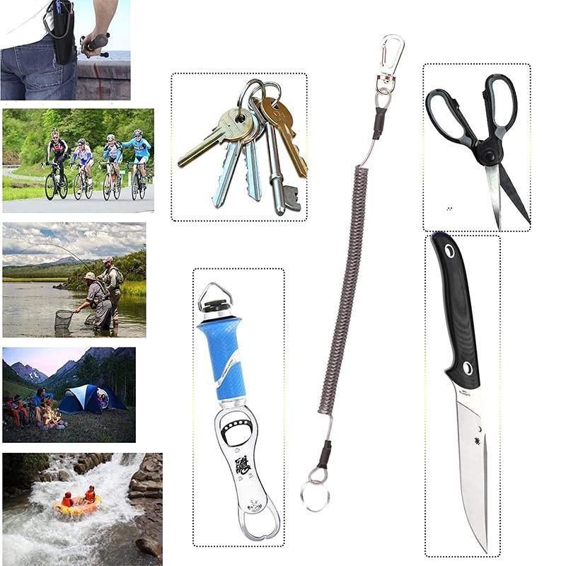 6X Fishing Lanyards Boating Ropes Kayak Secure Pliers Lip Grips Tackle Fish Tool - Multicoloured