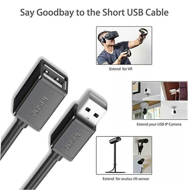 Jasoz Usb Extension Data Cable 2.0 A Male To A Female Long Cord For Laptop Pc - 1 m