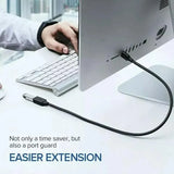 Jasoz Usb Extension Data Cable 2.0 A Male To A Female Long Cord For Laptop Pc - 2 m - 45-Degree Angle