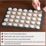 Silicone Baking Mat Non Stick Reusable Sheet for Pastry Dough Cookie Oven Bakeware - Grey 2PCS(2*60X40CM) - Side View