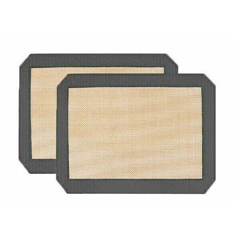 Silicone Baking Mat Non Stick Reusable Sheet for Pastry Dough Cookie Oven Bakeware - Grey 2PCS(2*60X40CM)