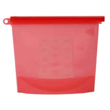 Reusable Silicone Food Storage Bags Leak proof Microwave Freezer Freshness Safe 500ml*1 - Red 500ml*1 Unit
