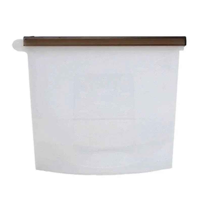 Reusable Silicone Food Storage Bags Leak proof Microwave Freezer Freshness Safe 500ml*1 - Red 500ml*1 Unit