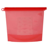 Reusable Silicone Food Storage Bags Leak proof Microwave Freezer Freshness Safe 500ml*1 - Red 500ml*1 Unit - Extra Image