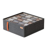 Durable Oxford Organizer Closet Storage for Clothes Underwear and Accessories - Dark Grey-20 Grid For Socks