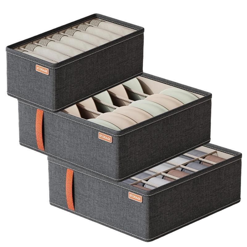 Durable Oxford Organizer Closet Storage for Clothes Underwear and Accessories - Dark Grey-20 Grid For Socks
