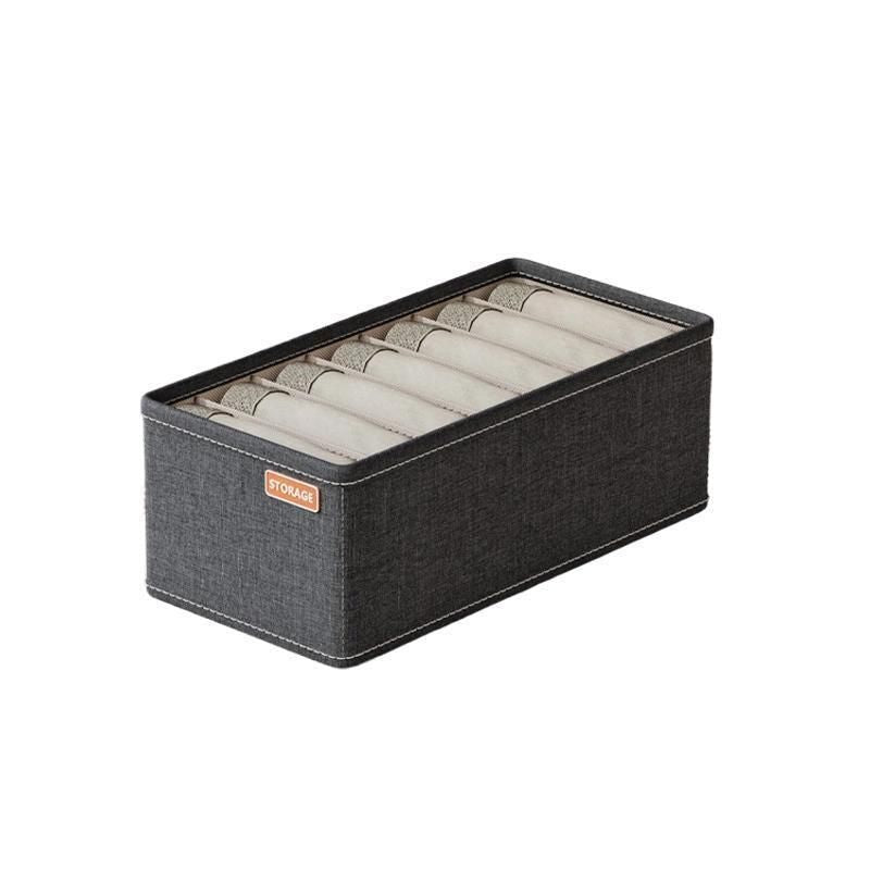 Durable Oxford Organizer Closet Storage for Clothes Underwear and Accessories - Dark Grey-6 Grid For Bras