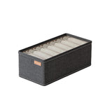 Durable Oxford Organizer Closet Storage for Clothes Underwear and Accessories - Dark Grey-6 Grid For Bras