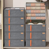 Durable Oxford Organizer Closet Storage for Clothes Underwear and Accessories - Dark Grey-6 Grid For Bras