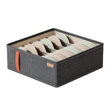 Durable Oxford Organizer Closet Storage for Clothes Underwear and Accessories - Dark Grey-7 Grid For Leggings