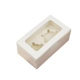 Cupcake Box Cases 1/2/4/8/12 Holes Window Face Cases Party Wedding Muffin Baking - 2 Holes 5PCS