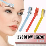3 Pcs Facial Razors Eyebrow Razor Shave Hair & Exfoliate Face Shaver Ladies Tool