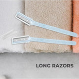 3 Pcs Facial Razors Eyebrow Razor Shave Hair & Exfoliate Face Shaver Ladies Tool - Close-Up Angle